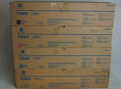 Konica Minolta TN622 Tonerset CMYK A5E7151 A5E7251 A5E7351 A5E7451 NEU