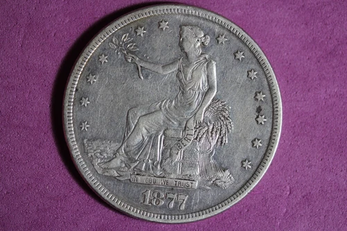 ESTATE FIND 1877 S - Silver Trade Dollar #K41572