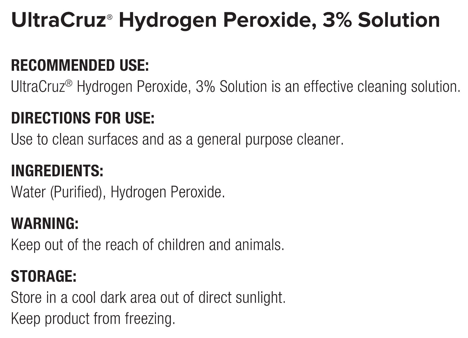 UltraCruz Equine Shampoo, Conditioner, Hydrogen Peroxide, Fly & Tick Spray