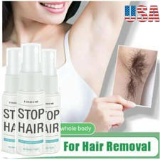 1-5PCS Natural Permanent Hair Removal Spray Stop Hair Growth Inhibitor Remove