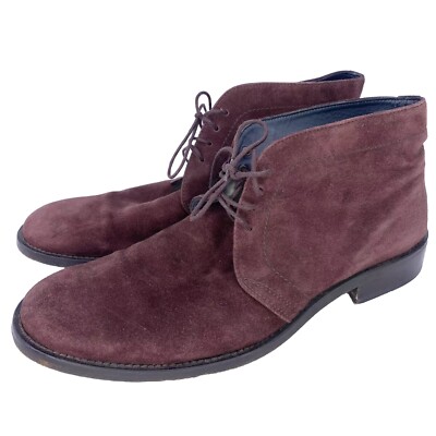 Fin’s For Hims Suede Leather Burgundy Chukka Boots Men’s Shoes Size 8 Chukka dark brown box calf - Animas Code main image 2