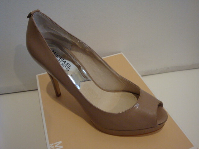 NIB Women Michael Kors YORK PLATFORM Patent Leather Pumps Heels Shoes Dune10