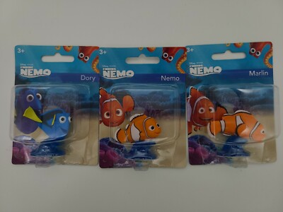 Mattel Disney Pixar Finding Nemo 3 Toy Lot Dory, Nemo, Marlin2019 Mattel/ Disney