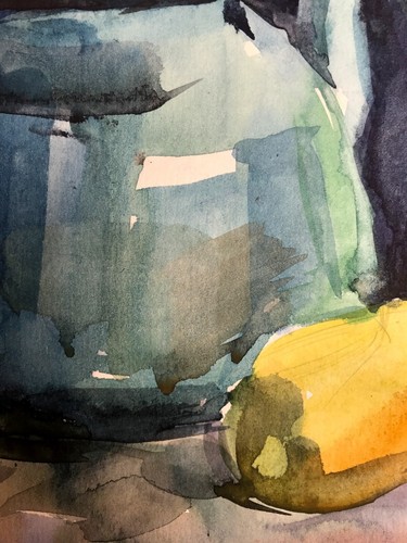 Watercolor Painting Breakfast Unknown Artist Unframed Original Art nAAA2781 - Picture 7 of 13