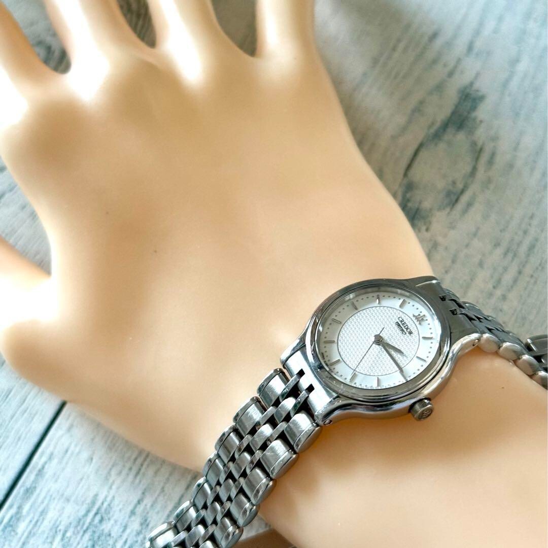 SEIKO CREDOR クレドール 腕時計 4J85-0A10 シルバー SEIKO CREDOR Watch 4J85-0A10 Silver Rare Used From Japan