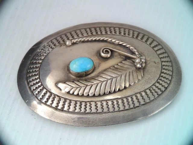 Navajo silver hotsell turquoise belt buckles