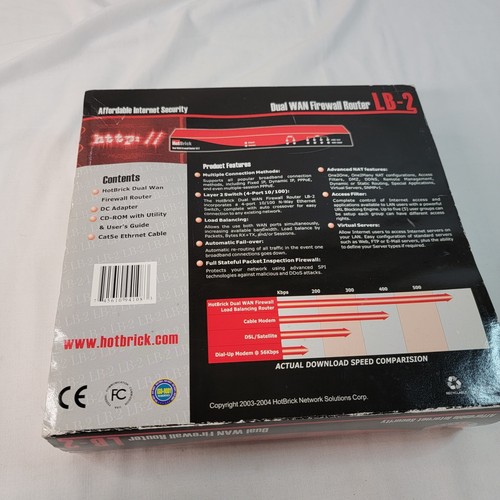HotBrick LB-2 pare-feu double routeur WAN LB-2 boîte ouverte sans CD - Photo 3/11