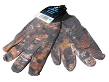 Hand Armor Unlined Full Finger Camo Hunting Gloves - PVC Dot Palms 2200CA