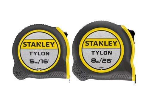 Stanley 5M/16ft + 8M /26ft Tylon Blade Tape Measures 30656 30696 - Picture 4 of 5