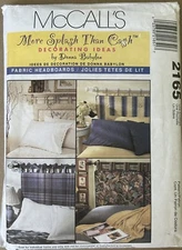 McCalls Pattern 2165 Fabric Headboard Home Decor Bedroom Decorating Ideas