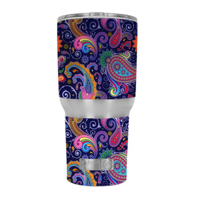 Skin Decal for RTIC 30 oz Tumbler Cup (6-piece kit) / Purple Paisley | eBay