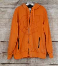 Y2K ECKO UNLTD Mens Size XL Full Zip Hooded Jacket Oversized Orange