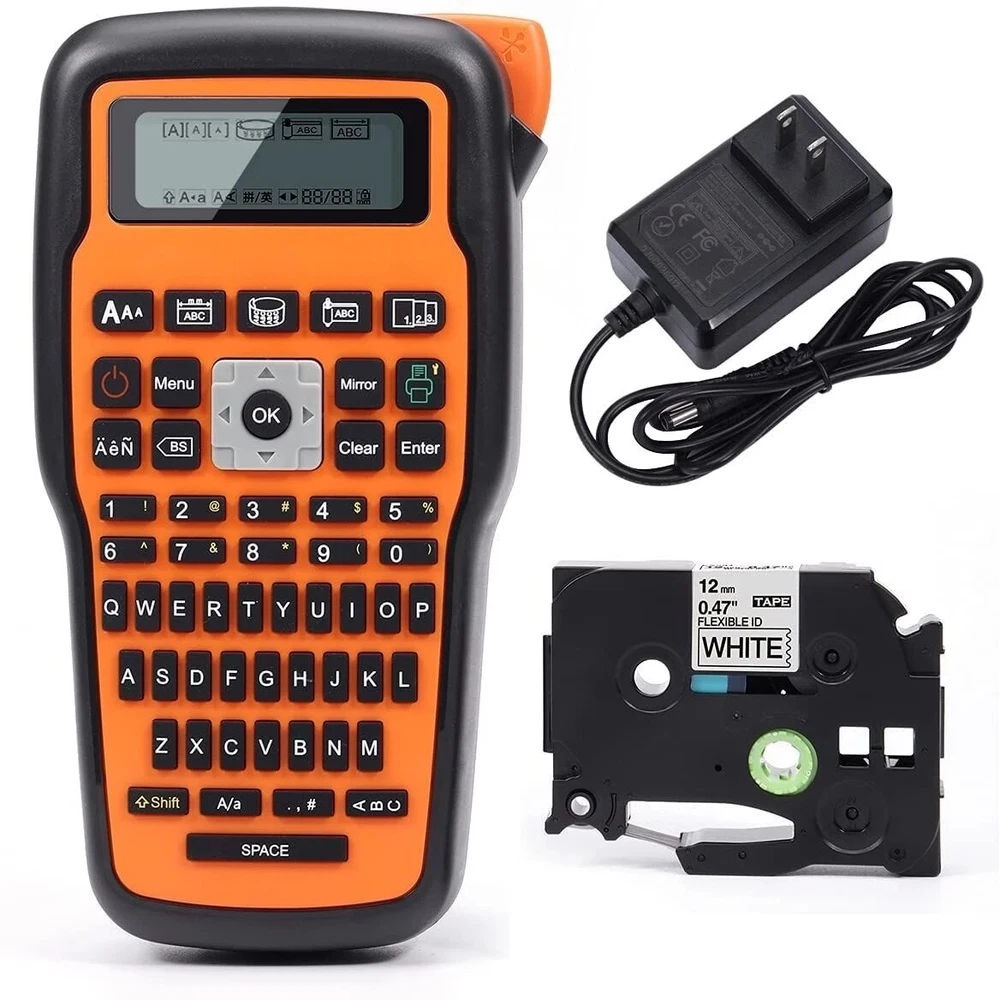 Portable E1000 Handheld Label Maker Machine with P-Touch TZe-231 Tape