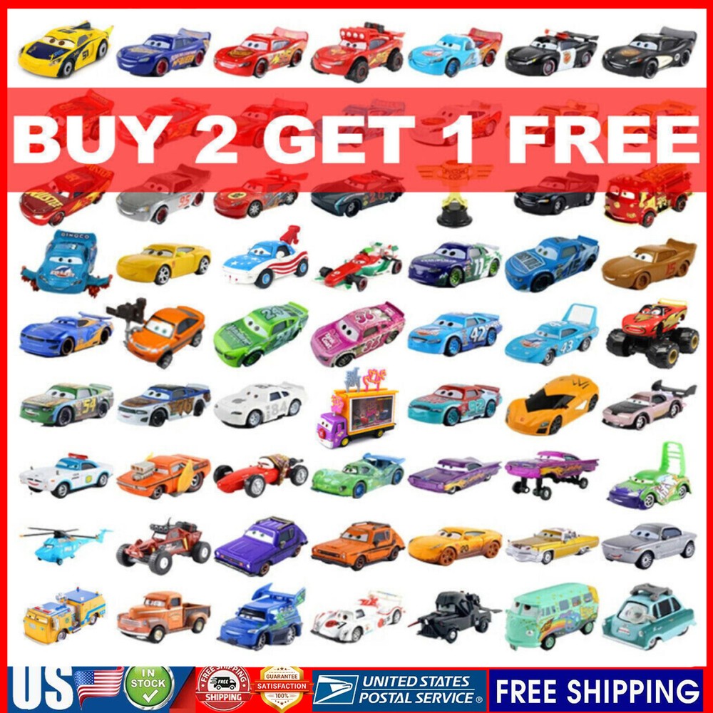 Disney Pixar Cars Lot Helicopter McQueen Sally Metal Car 1:55 Diecast Toys Gift