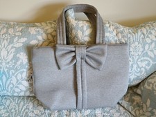 Sella & Dot Large Tote With Bow Color Grey