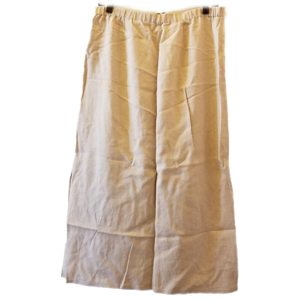 Falda Vintage Requirements para mujer mediana color tostado mezcla de lino bordada occidental Foto 4 de 4