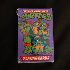 Vintage Teenage Mutant Ninja Turtles Playing Cards New In Plastic Purple 1990