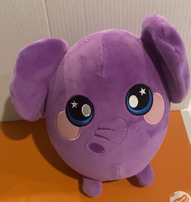 Squeezamals 9'' Purple Elephant Soft Squishy Foam Plush Beverly Hills Teddy Bear