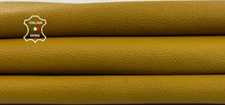 OCHRE YELLOW GRAINY ROUGH Thick Italian Goatskin leather hide 5+sqf 1.3mm #C4675