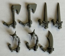 Warhammer Undead Skeleton Warriors Regiment Hand Weapon Arms x 7 1998 New OOP