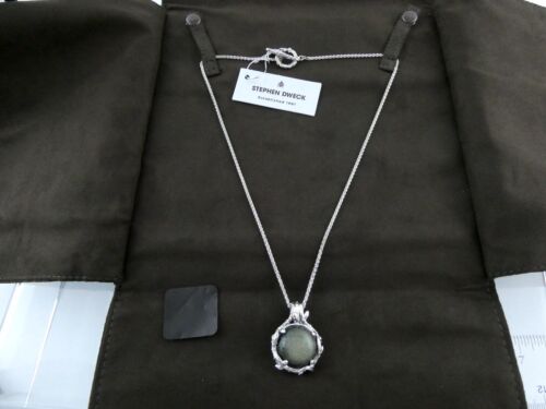 Stephen Dweck Garden Sterling Silver Black Moonstone Necklace 925 with Box - Afbeelding 1 van 24