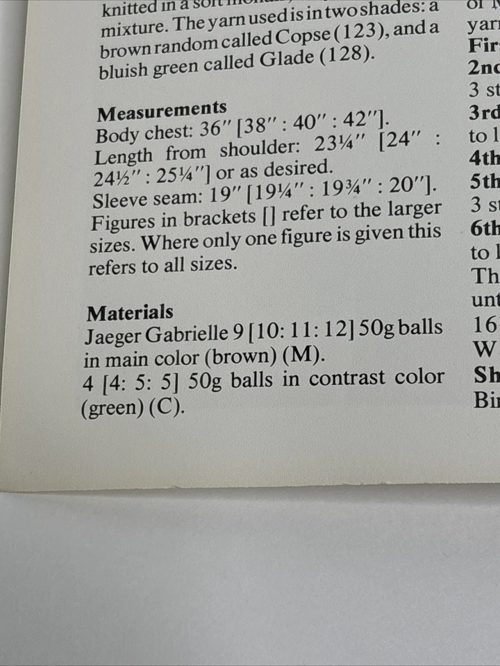 Sports Sweaters His & Hers Knitting Pattern Card - Image 2 of 4