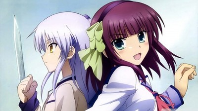 Anime angel beats tachibana kanade nakamura yuri two Custom Gaming Mat Desk