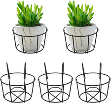 Porta Vasi Da Balcone Rotondo Appeso in Ferro 6.3X5.1X3.5 Pollici Scaffale per P