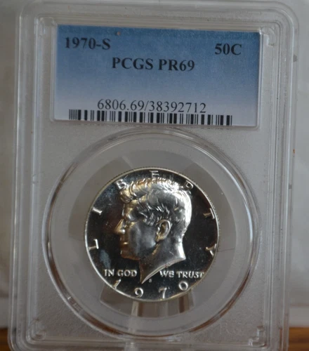1970-S Kennedy Half Dollar 50c Proof PCGS PR69 40% Silver
