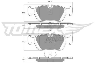 TOMEX Brakes Bremsbelagsatz, Scheibenbremse TX 12-05 für BMW