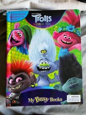 Trolls World Tour My Busy Books Storybook, 10 Figurines Playmat EXC