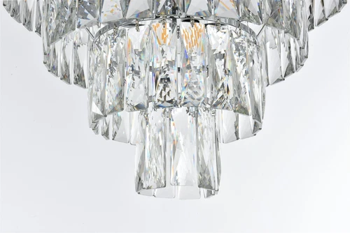 Elegant Lighting Josephine 18" Flush Mount in Chrome - Picture 4 of 8