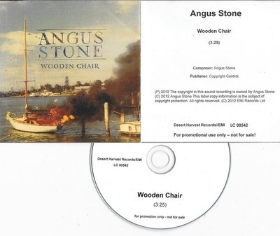 ANGUS STONE - wooden chair  - CD 1 track promo