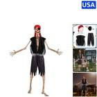 Complete 12 ft Skeleton Pirate Costume Set - Perfect for Halloween Lawn Decor