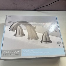 NEW Open Box OAKBROOK Coastal Brushed Nickel 2 Handle Bathroom Faucet / 4547956