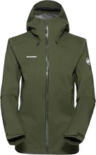 Mammut Women Outdoor Hardshell HS Hooded Jacket Dark Marsh (Size: XL Regular)