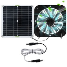 Solar Panel Powered DC Exhaust Fan 20W 30W Waterproof for Chicken Coop RV Shed