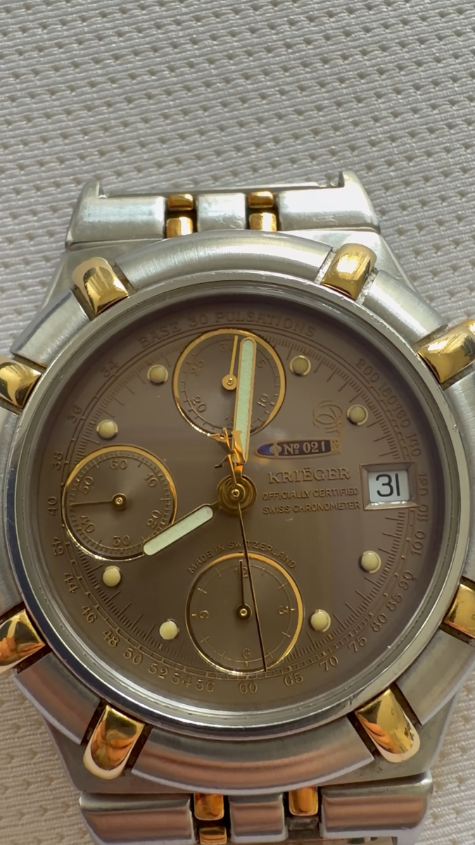 洋楽 HRL Odins Krieger Watch Krieger b929 Chronometer Automatic Chronograph Valjoux 7750