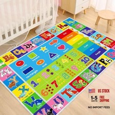 ABC Play Carpet for Kids Extra Large Preschool Rug with ABCs, Numbers,