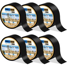 Cinta de viga para terraza 2'' X 50', 6 rollos de cinta de butilo resistente a la intemperie para madera de...