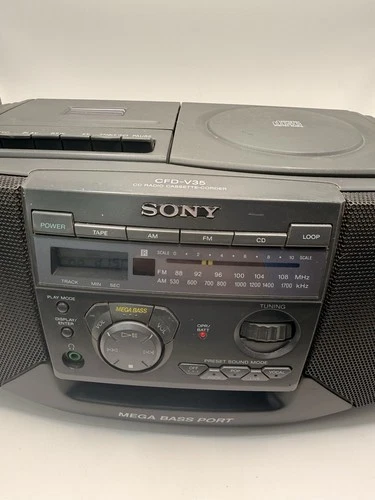 Vintage Sony CFD-V35 CD Cassette Boombox AM/FM Radio Tested Working