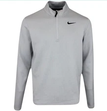 Nike Victory Dri-Fit 1/2 Zip Golf Top Wolf Grey/Black Men's FZ7462-012 Sz Medium