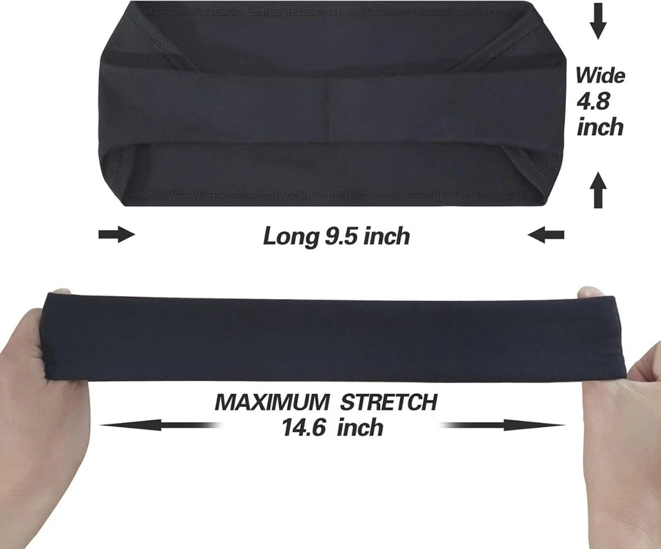 5 Pack Workout Headbands - Moisture Wicking Sports Sweatbands for Men & Women - Image 2 of 4