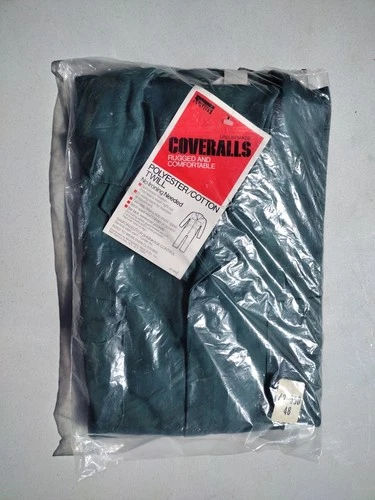 Vintage NOS Montgomery Ward Size 48 Union Made Coveralls 550 80 Spruce Brand New - product listing photo