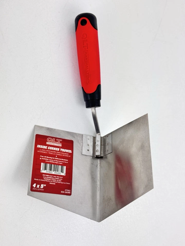 Lote de 5 paletas de esquina para paneles de yeso y agarre suave interior. 4" X 5" NUEVO Foto 4 de 4