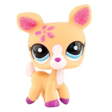 Flower Deer LPS Toy for Girl Pet Figure Collectible Mini Deer Kid Christmas Gift