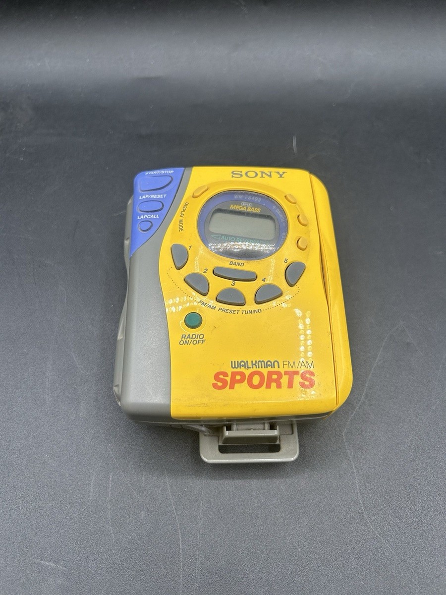 Sony Sports Walkman WM-FS493 AM/FM Radio Cassette with Clip