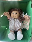 Cabbage Patch Kids Girl Doll Curly Brown Hair w/Birth Cert unopened 1984