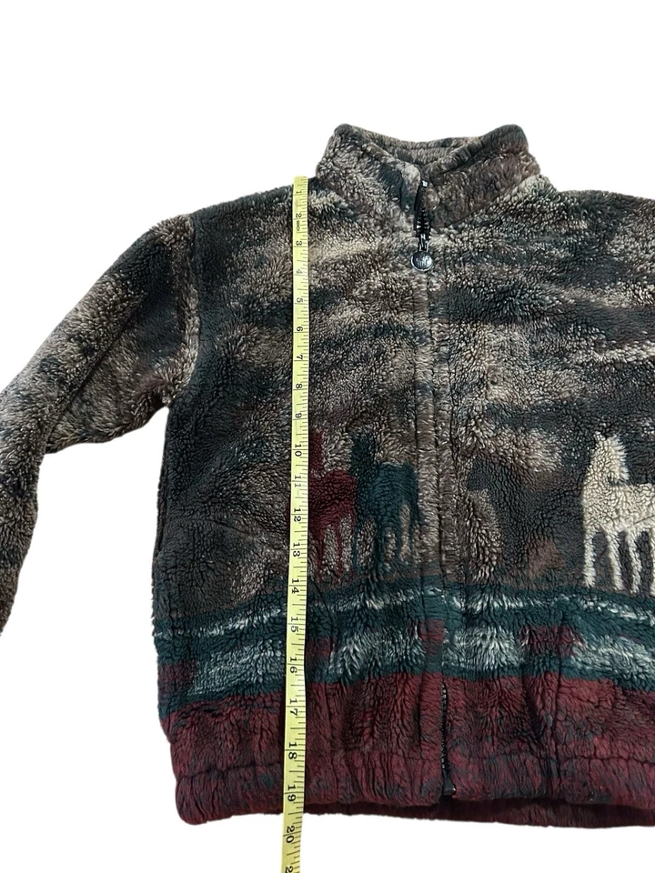 Chaqueta Outback Trading Company para niños jóvenes mediana Western Horse ecuestre polar Foto 4 de 4