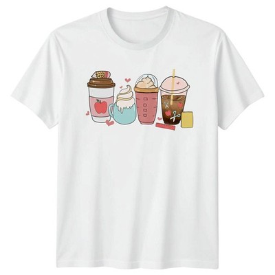 Apfel Kaffee Tasse Eis Getränk T-Shirt süß Kaffeeliebhaber Geschenk
